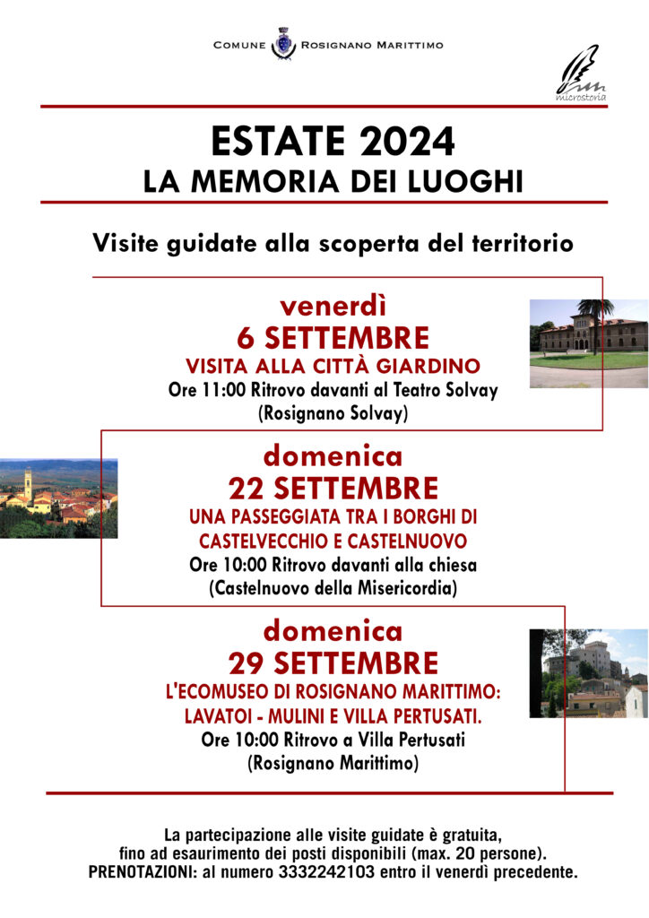 La memoria dei Luoghi Estate 2024 Rosignano Marittimo