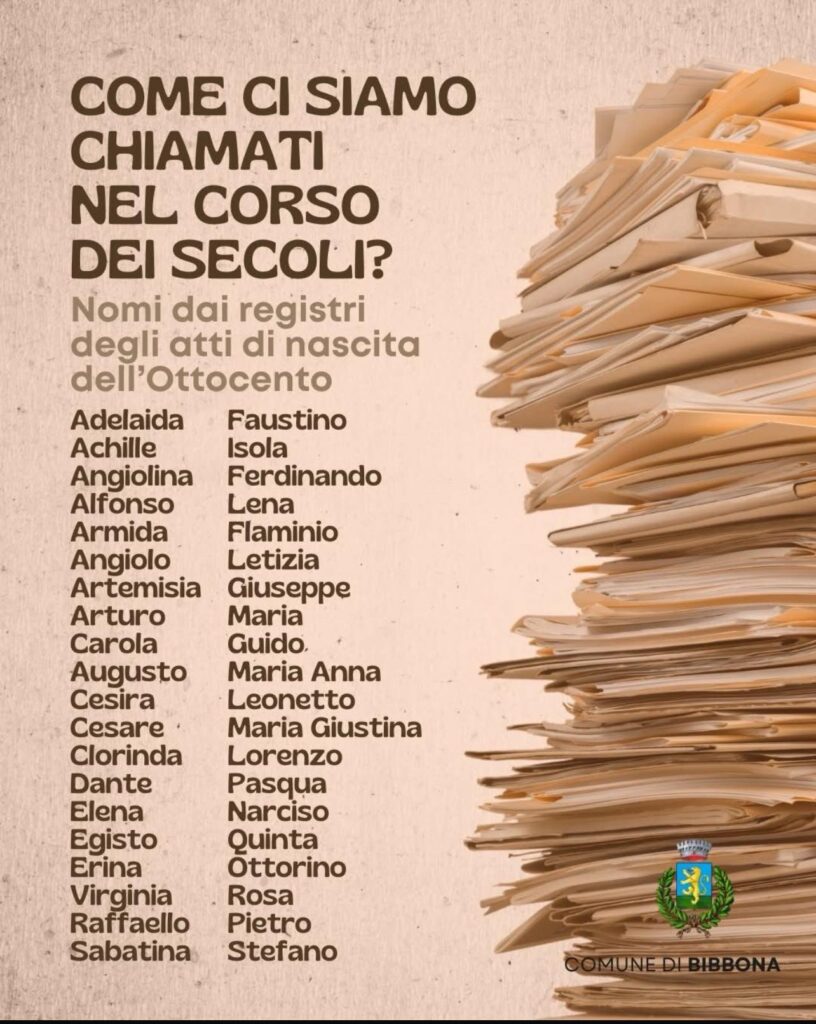 come ci siamo chiamati nel corso dei secoli?