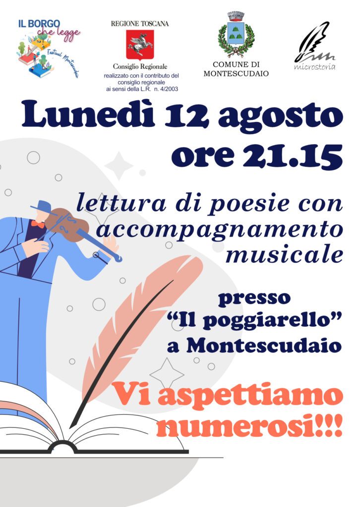 Lettura di poesie in musica a Montescudaio