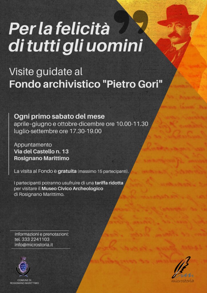 visite guidate fondo archivistico Pietro Gori